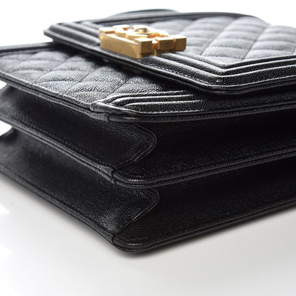Chanel Caviar Quilted North South Boy Flap Black 6 of 9
