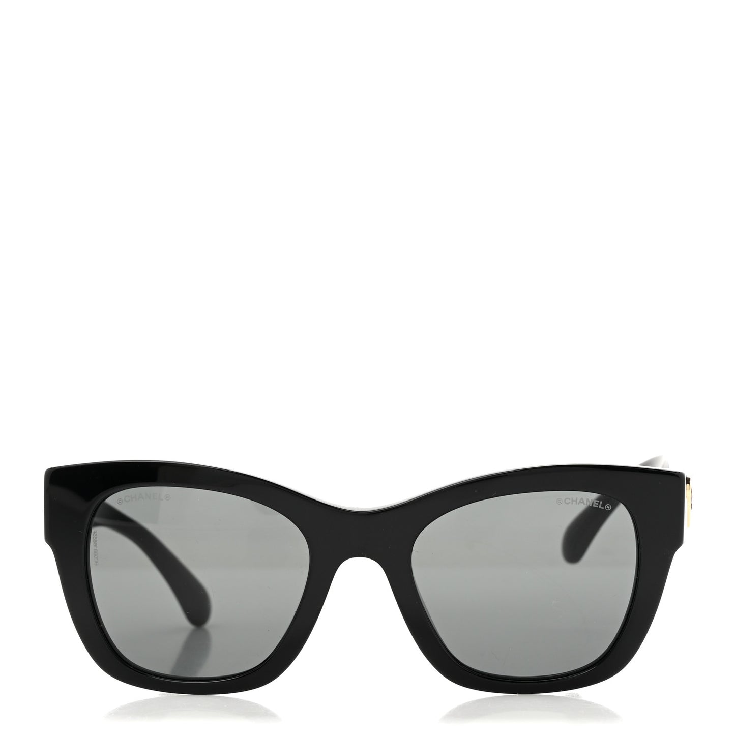 Acetate Square CC Heart Sunglasses 5478-A Black
