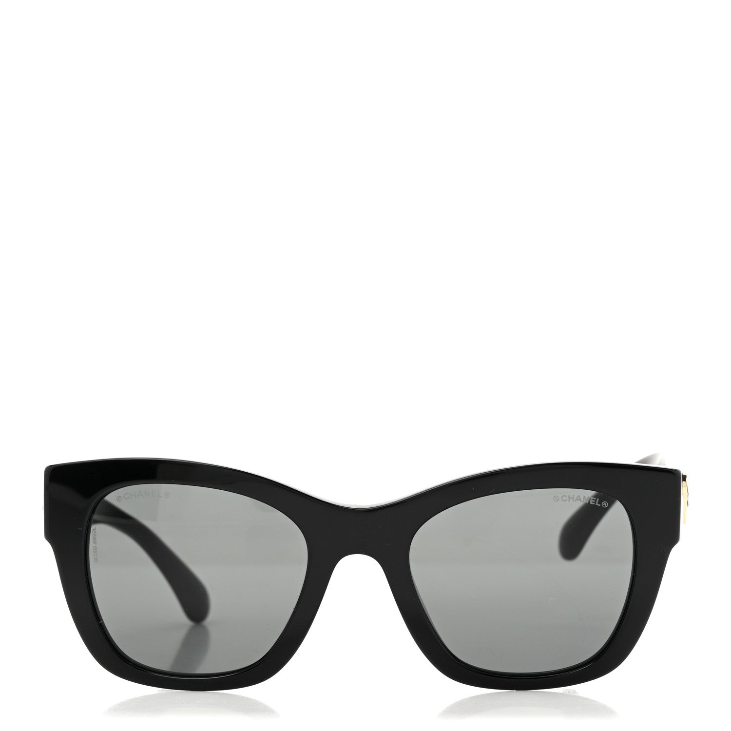 Chanel Acetate Square CC Heart Sunglasses 5478-A Black 2 of 8