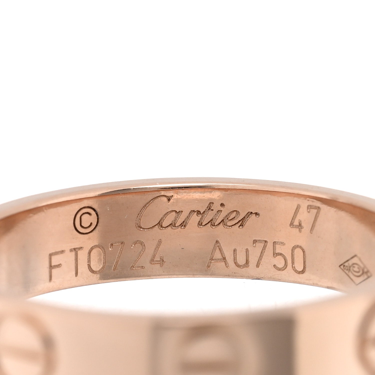 Cartier 18K Pink Gold 3.5mm LOVE Wedding Band Ring 47 4 4 of 4