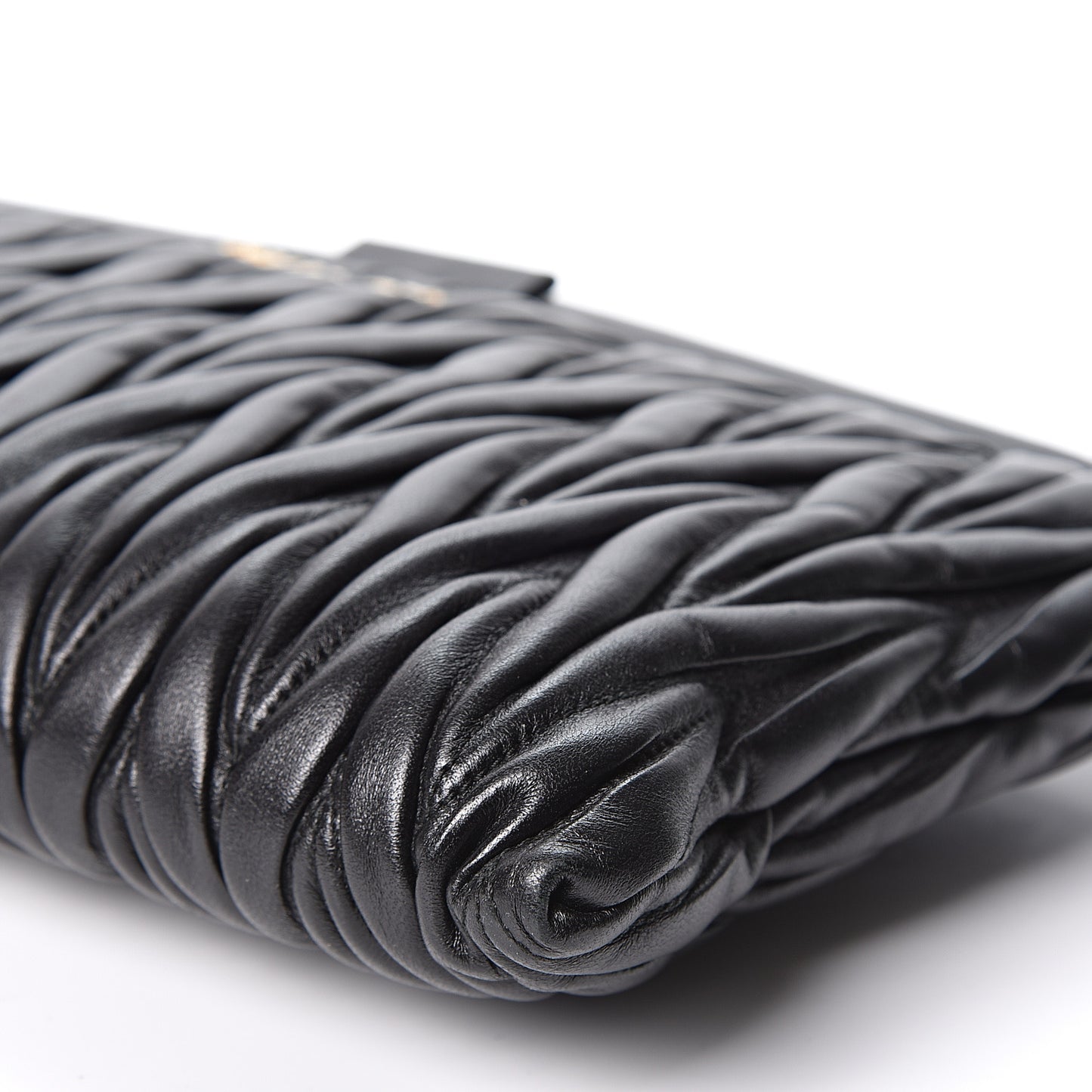Nappa Matelasse Crossbody Clutch Black