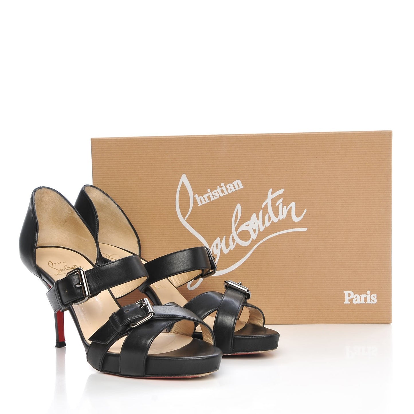 Calfskin VIP Atalanta 85 Sandals 37 Black
