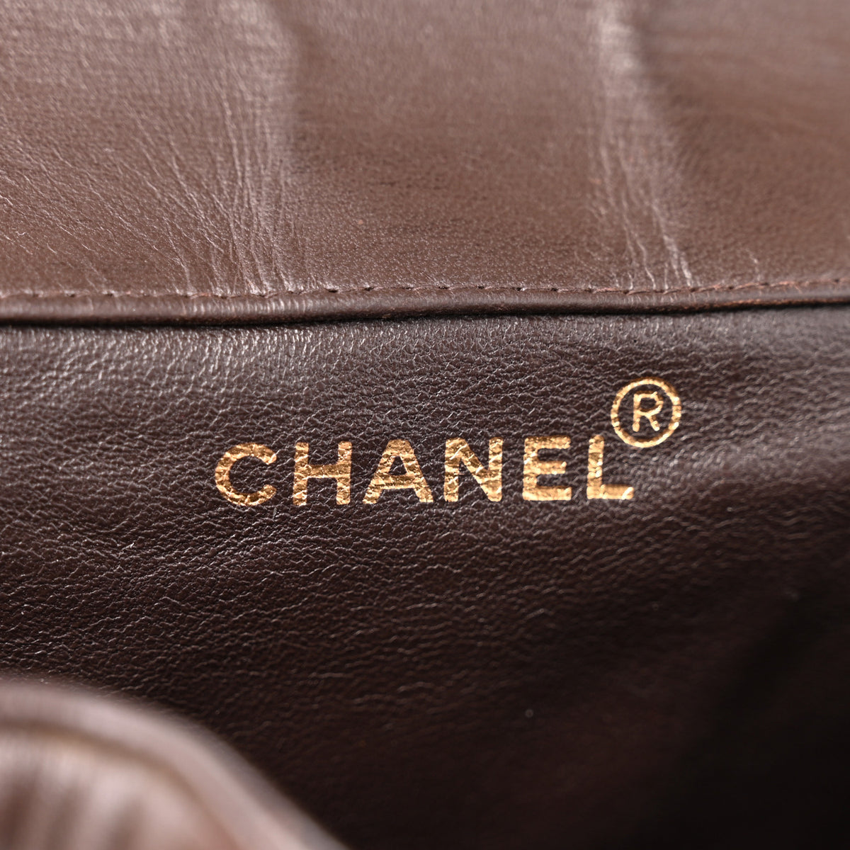 Chanel Lambskin Quilted Drawstring Backpack Brown 6 of 11