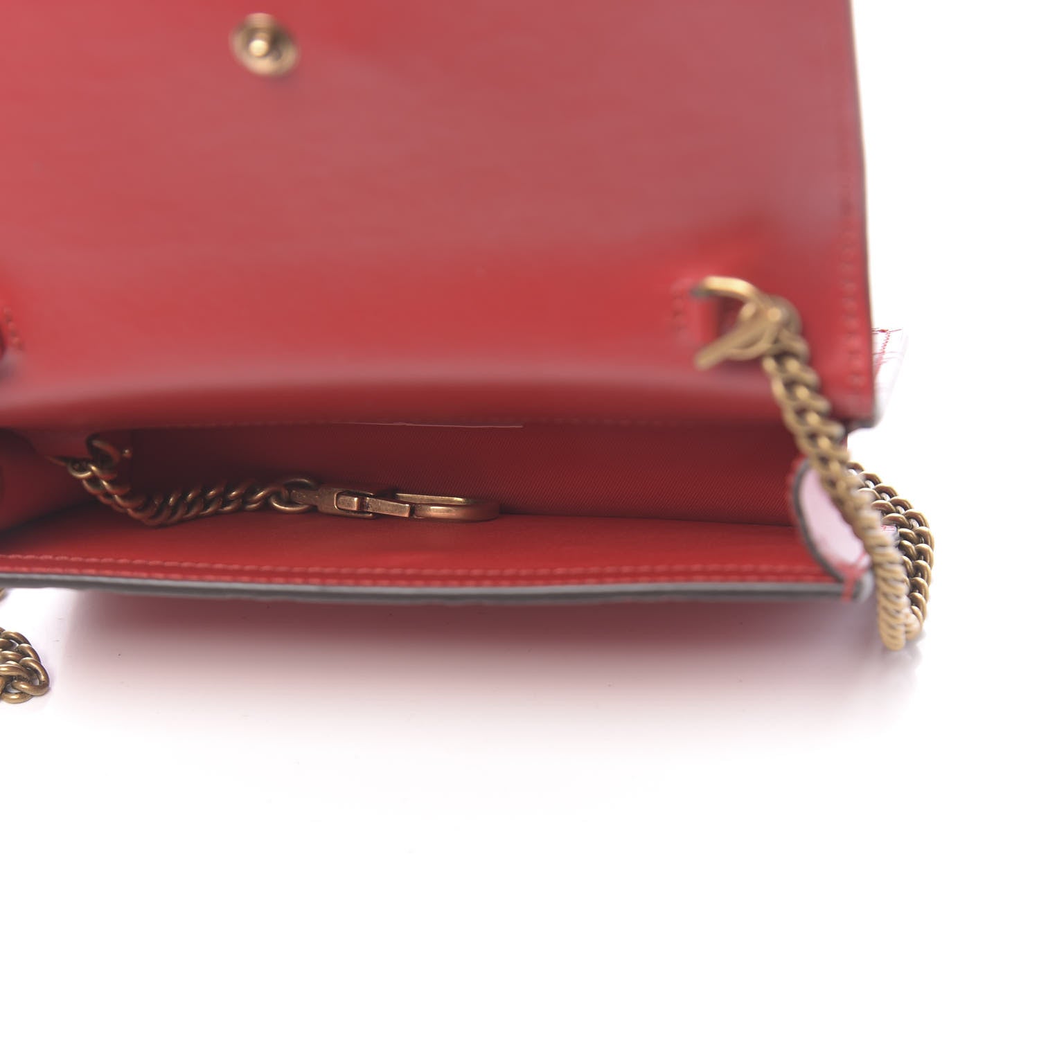 Gucci Guccissima Mini Cherry Chain Bag Hibiscus Red 5 of 9