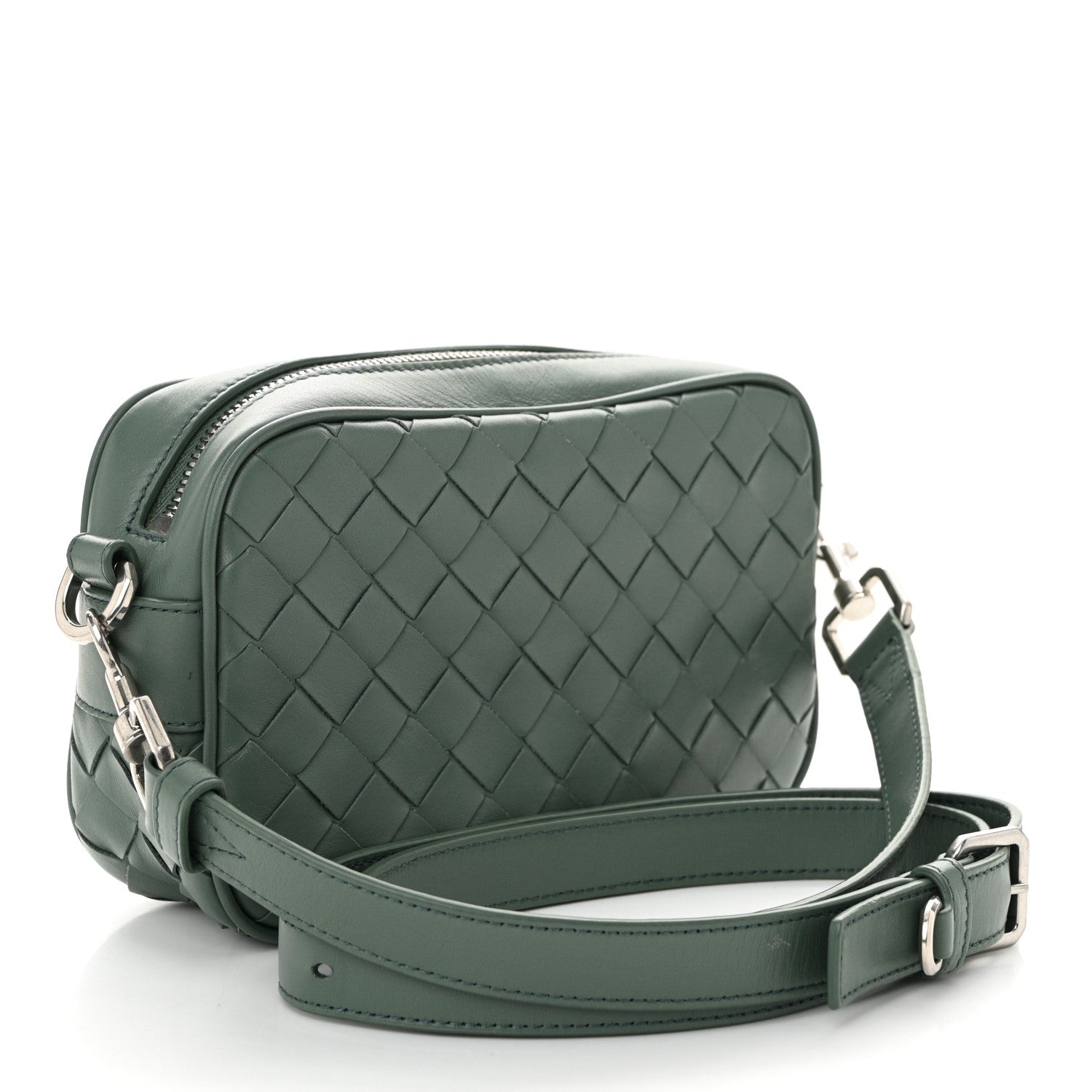 Bottega Veneta Calfskin Intrecciato Small Camera Bag Aloe 3 of 10
