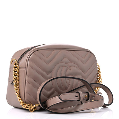 Gucci Calfskin Matelasse Small GG Marmont Chain Shoulder Bag Porcelain Rose 3 of 9