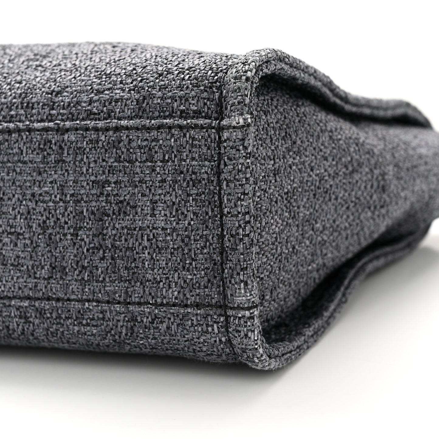 Lurex Boucle Mini Deauville Tote Black