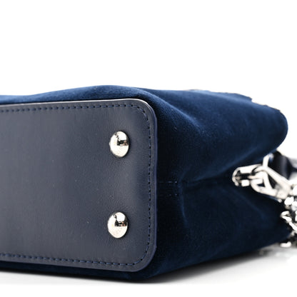 Louis Vuitton Velvet Crystal Capucines Mini Midnight Blue 9 of 9