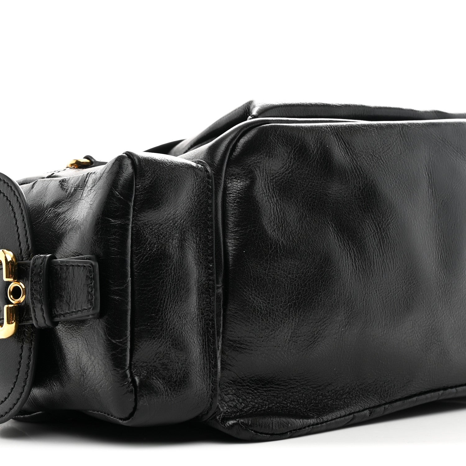 Chloe Shiny Calfskin Medium Double Carry Camera Bag Black 9 of 10