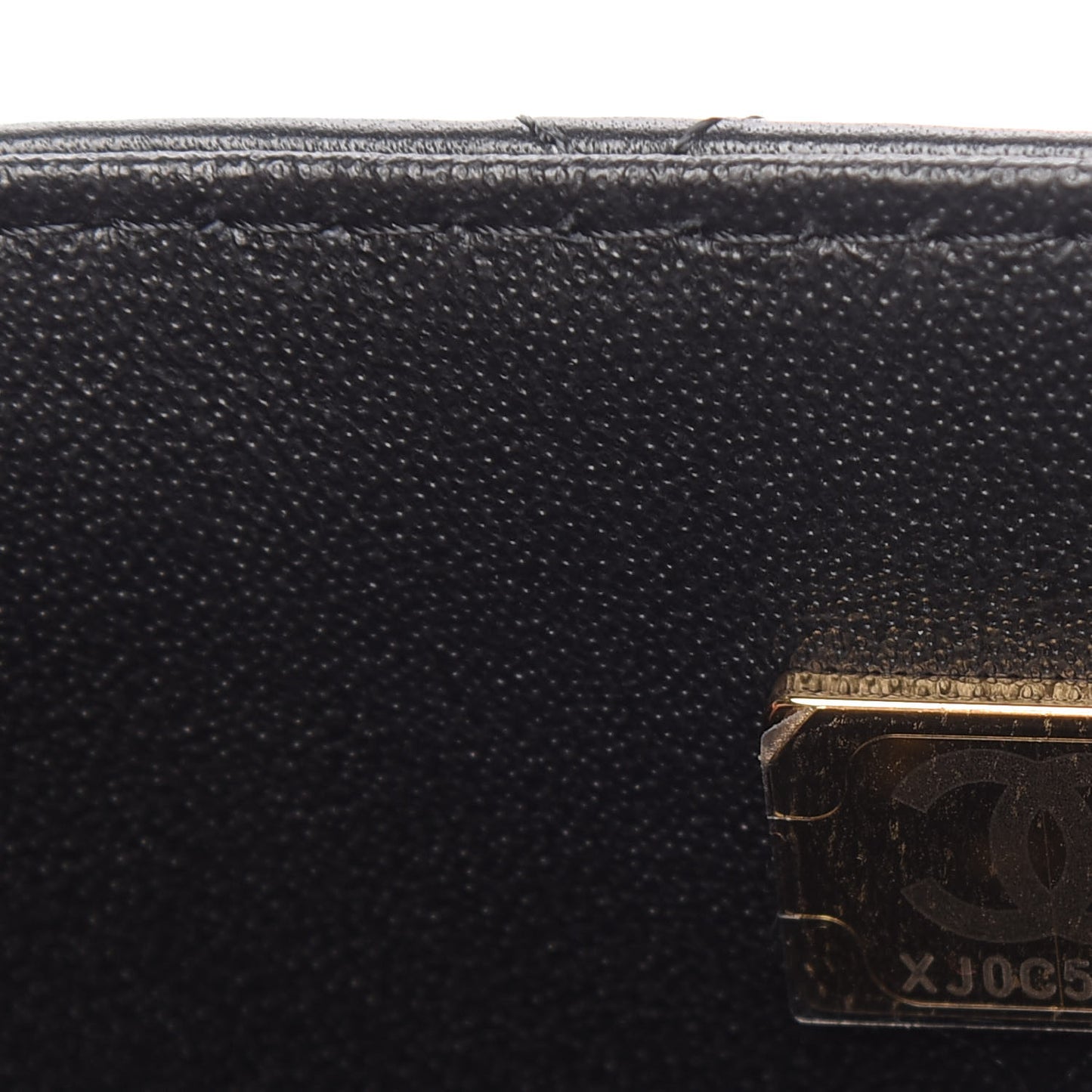 Lambskin Quilted Mini Top Handle Rectangular Flap Black