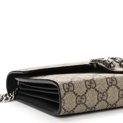 Gucci GG Supreme Monogram Mini Dionysus Chain Wallet Beige Black 9 of 11