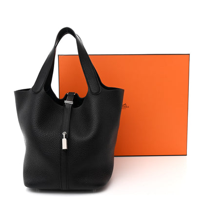 Hermes Taurillon Clemence Picotin Lock 22 MM Black 11 of 11
