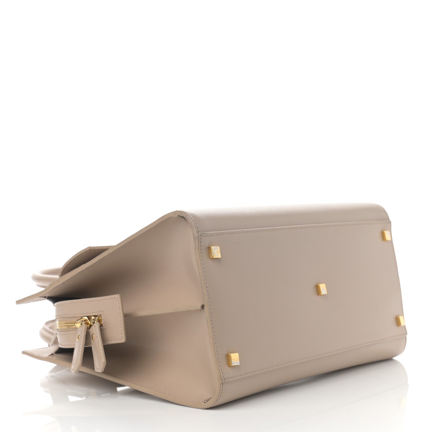 Saint Laurent Grain De Poudre Medium Uptown Tote Dark Beige 4 of 15