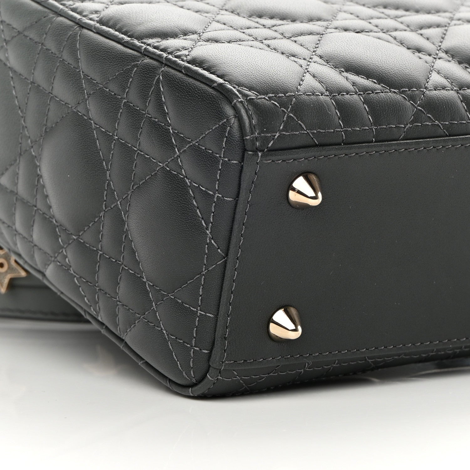 Christian Dior Lambskin Cannage Gradient Small My ABCDior Lady Dior Grey 9 of 12