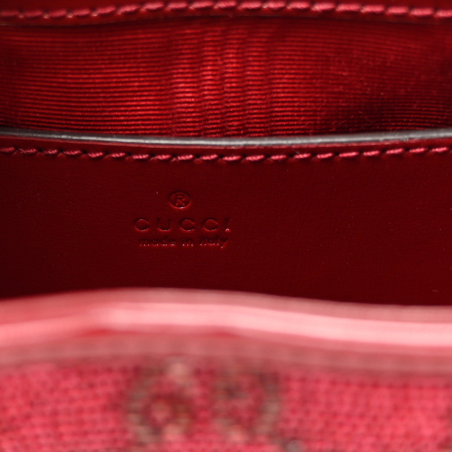 Gucci Calfskin Beaded Embroidery GG Monogram Mini Jackie 1961 Cherry Red 6 of 10
