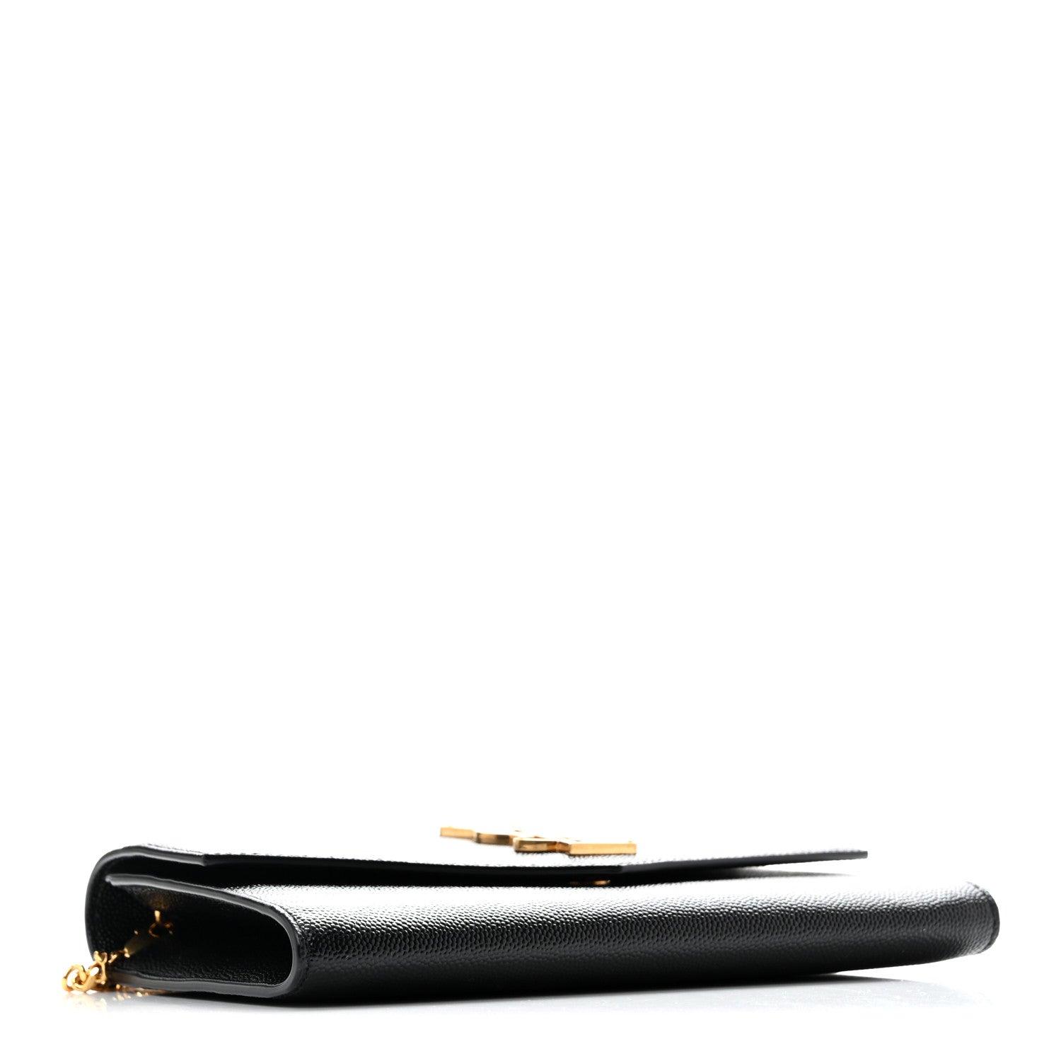 Saint Laurent Grain de Poudre Uptown Chain Wallet Black 4 of 11