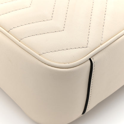 Gucci Calfskin Matelasse Medium GG Marmont Shoulder Bag White 18 of 19