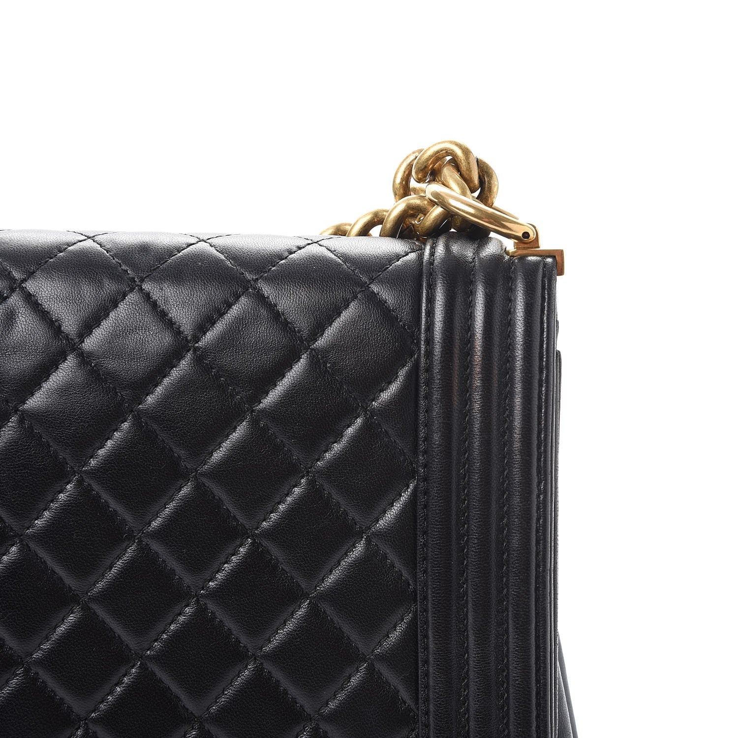 Chanel Lambskin Quilted Large Boy Flap Black 12 of 14