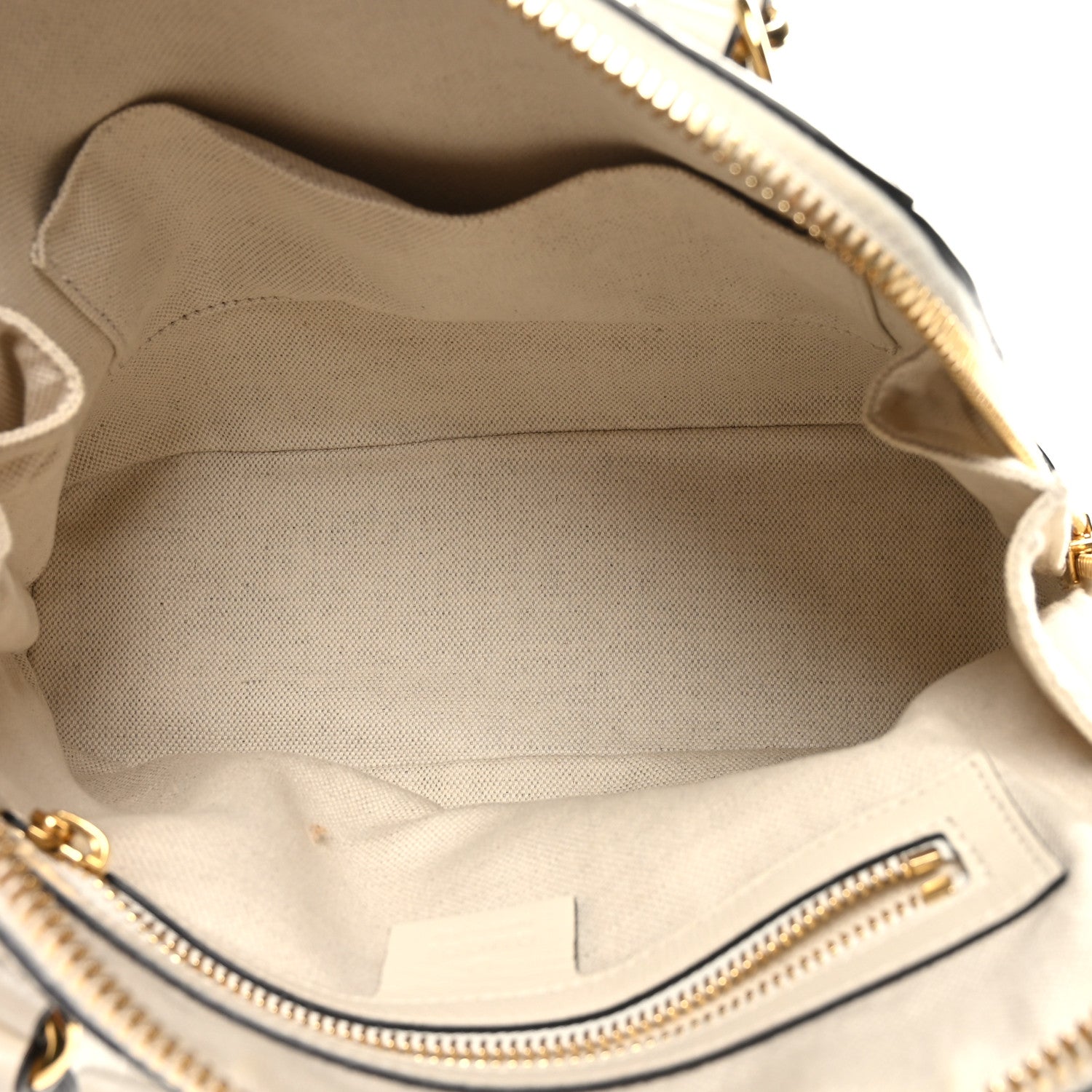Gucci GG Supreme Monogram Azalea Calfskin Small Horsebit 1955 Top Handle Bag Beige Ebony Mystic White 5 of 9