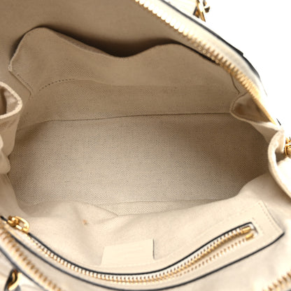 Gucci GG Supreme Monogram Azalea Calfskin Small Horsebit 1955 Top Handle Bag Beige Ebony Mystic White 5 of 9