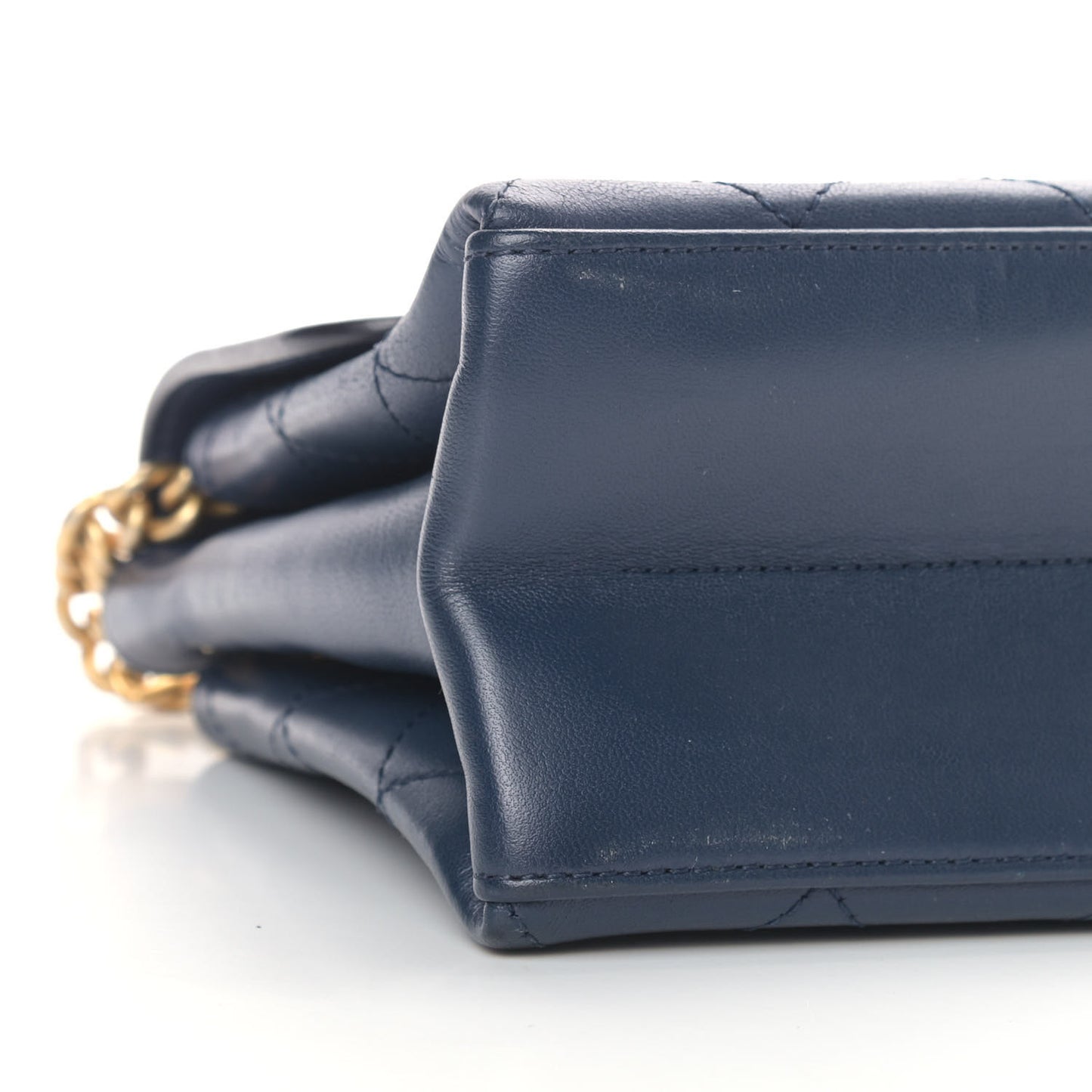Lambskin Stitched Coco Luxe Medium Flap Blue
