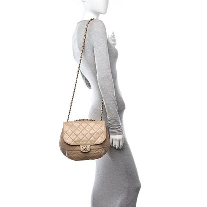 Chanel Glazed Calfskin Quilted Medium Bubble CC Flap Beige 2 of 11