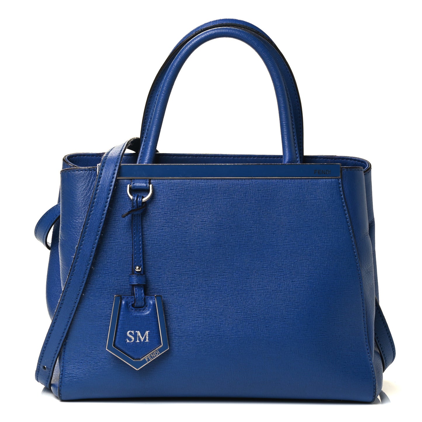 Vitello Elite Petite 2Jours Tote Blue Neon