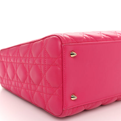 Christian Dior Lambskin Cannage Medium Lady Dior Pink 9 of 10