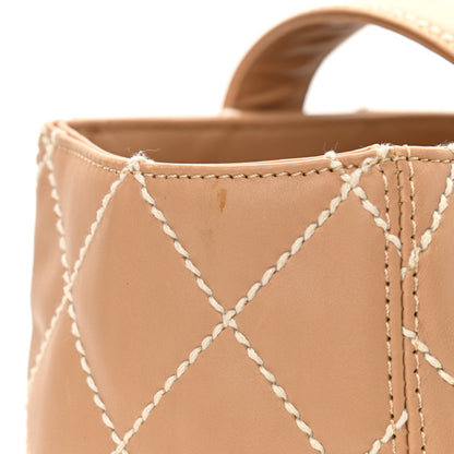 Chanel Calfskin Wild Stitch Medium Tote Beige 11 of 13