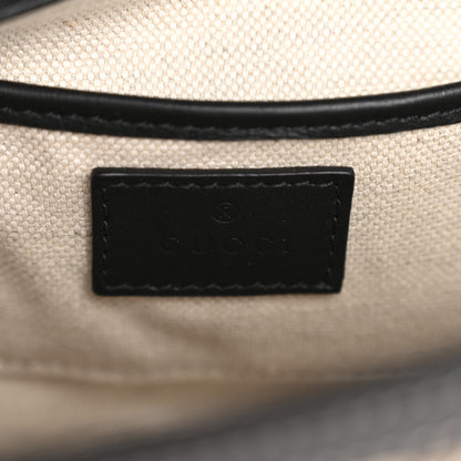 Gucci GG Supreme Monogram Horsebit 1955 Soft Small Shoulder Bag Beige Black 6 of 11