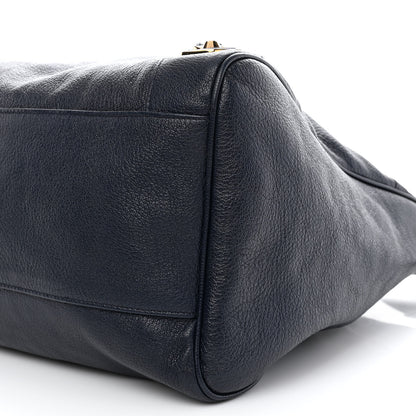 Balenciaga Chevre Gold Metallic Edge Hardware Velo Bleu Nuit Dark Sea 9 of 9