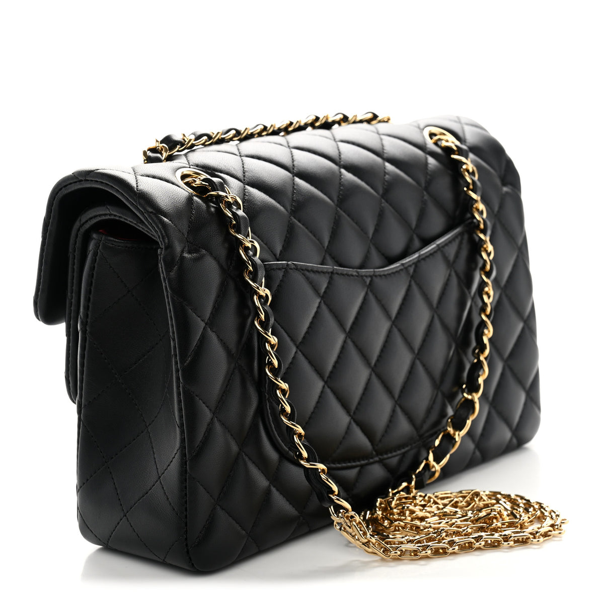Chanel Lambskin Quilted Layered Flap Bag Black 3 of 11