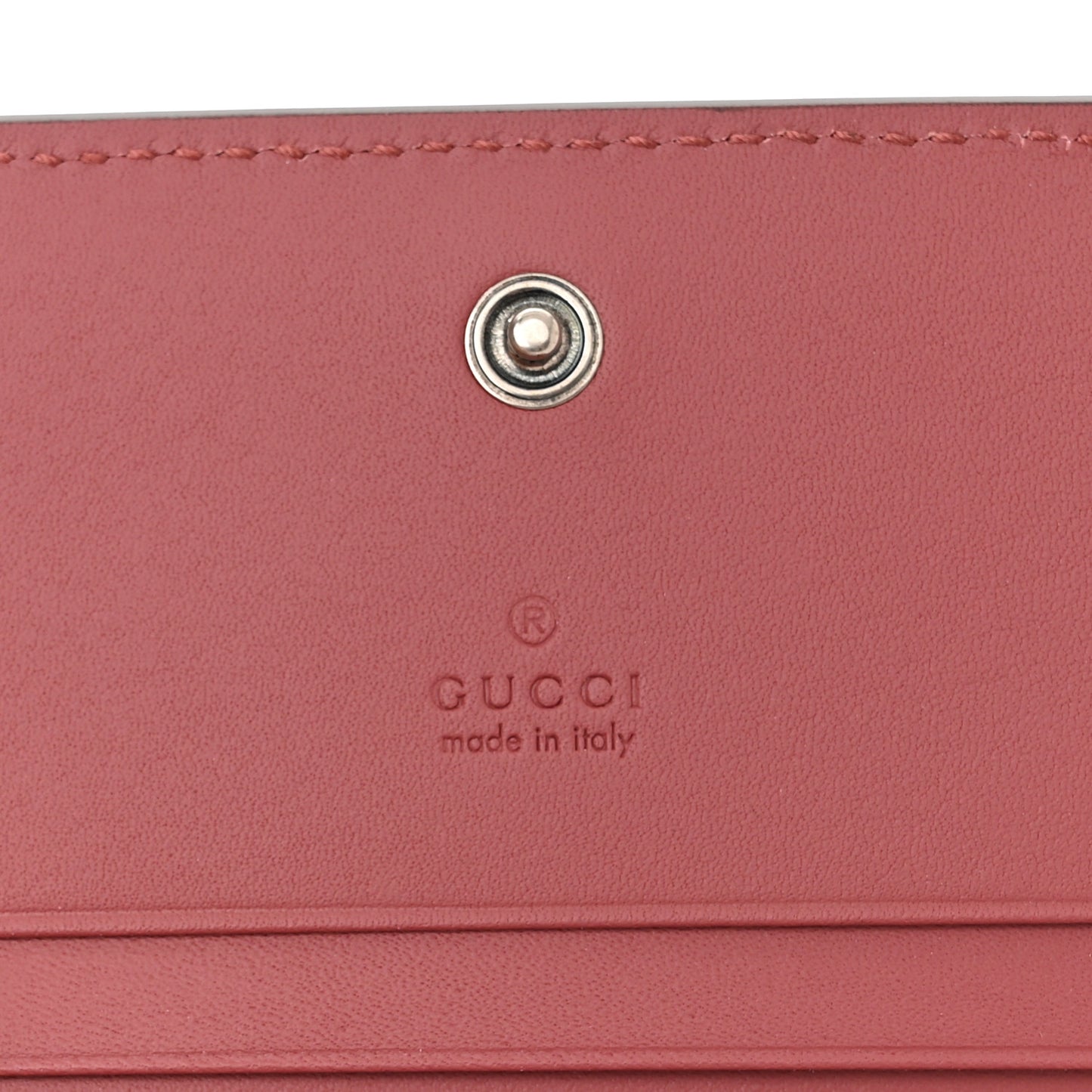 GG Supreme Monogram Blooms Card Case Beige Multicolor Dry Rose