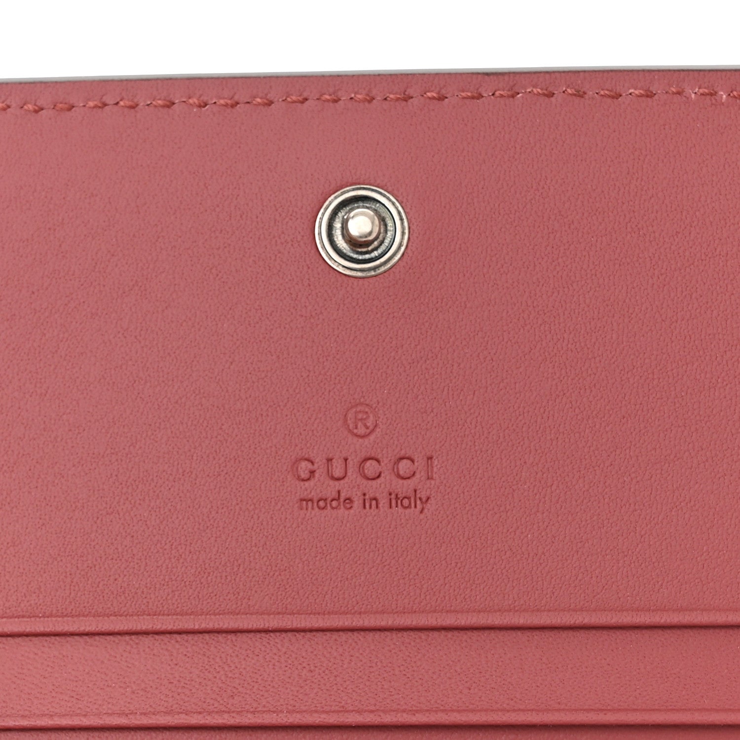 Gucci GG Supreme Monogram Blooms Card Case Beige Multicolor Dry Rose 6 of 8