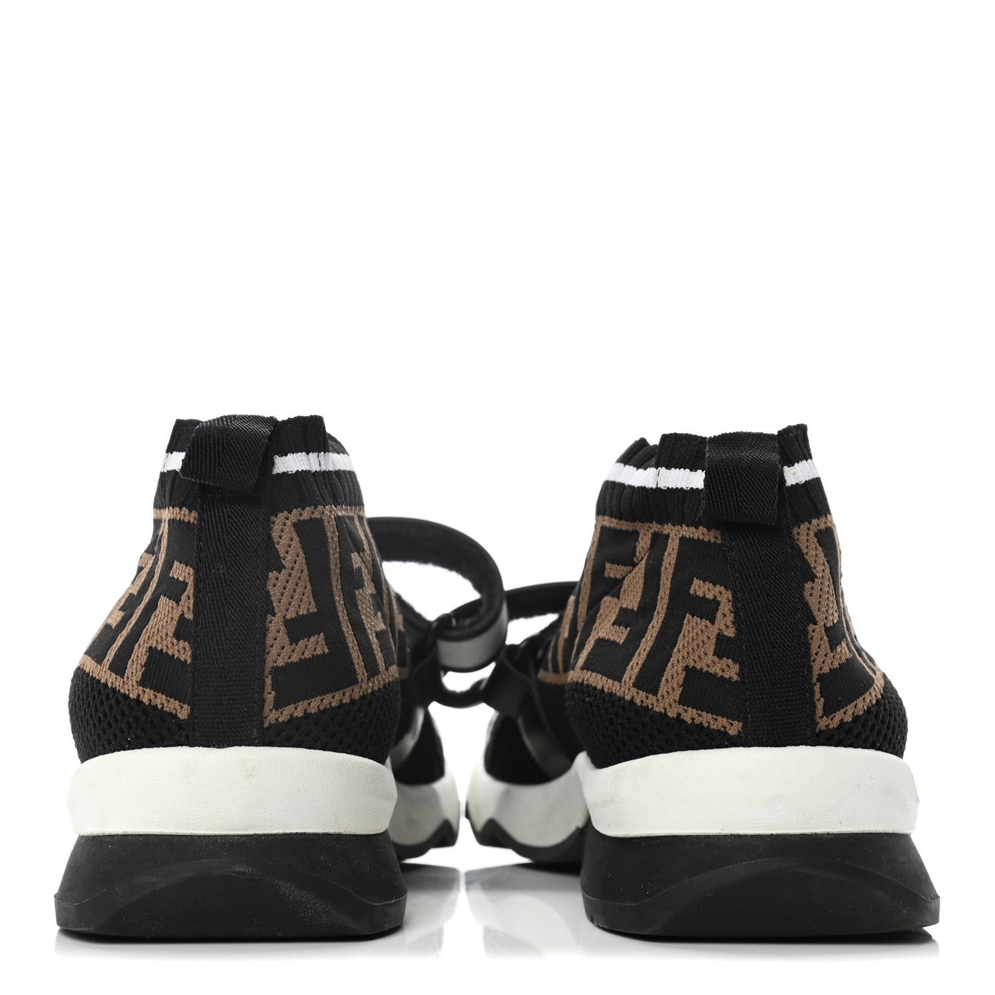 Stretch Yarn FF Stiff Band Rockoko Sneakers 39 Black White Tobacco