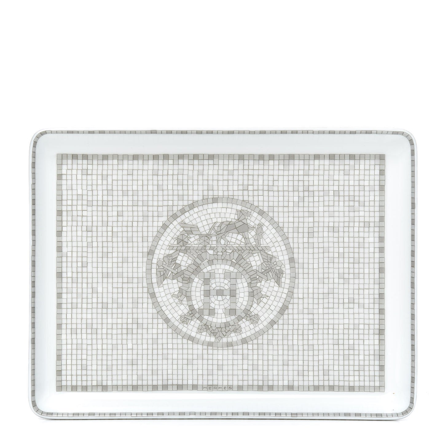 Porcelain Mosaique Au 24 Sushi Plate Platine
