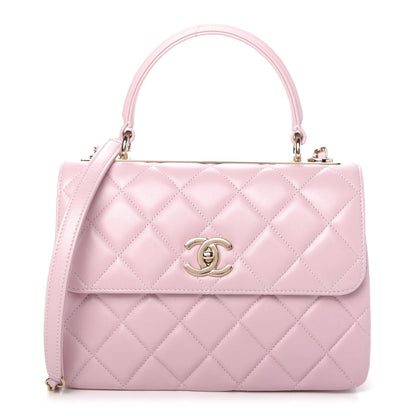 Chanel Lambskin Quilted Small Trendy CC Flap Dual Handle Bag Light Pink 1 of 10