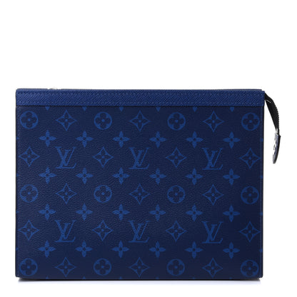 Louis Vuitton Monogram Eclipse Pochette Voyage MM Pacific Blue 1 of 4