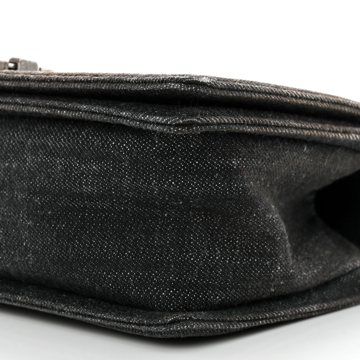 Chanel Denim Quilted Medium Boy Flap Black 10 of 13