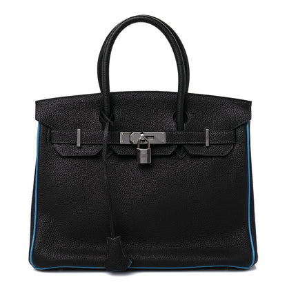 Hermes Togo Bi-Color Birkin 30 Bleu Indigo Blue Jean 1 of 14