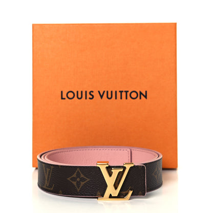 Louis Vuitton Calfskin Monogram 30mm LV Initiales Reversible Belt 90 36 Rose Poudre 4 of 4