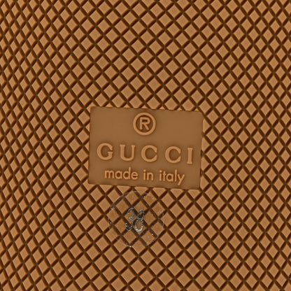 Gucci Lame Canvas Nubuck Crystal GG Monogram Womens Screener 50mm Sneakers 38 Beige Blue Orange 7 of 9