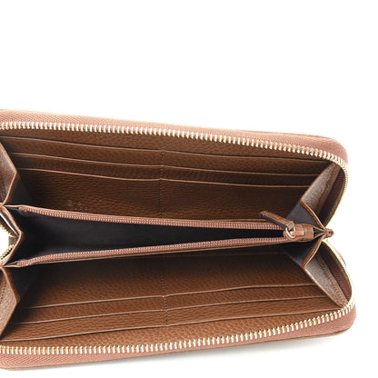Gucci Monogram Dollar Calfskin Zip Around Wallet Beige Ebony Tabacco 5 of 8