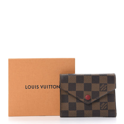 Louis Vuitton Damier Ebene Victorine Wallet Red 9 of 9