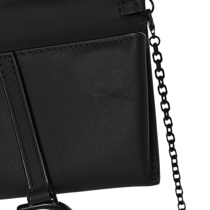 Christian Dior Ultra Matte Calfskin Nano Saddle Chain Pouch Black 9 of 12