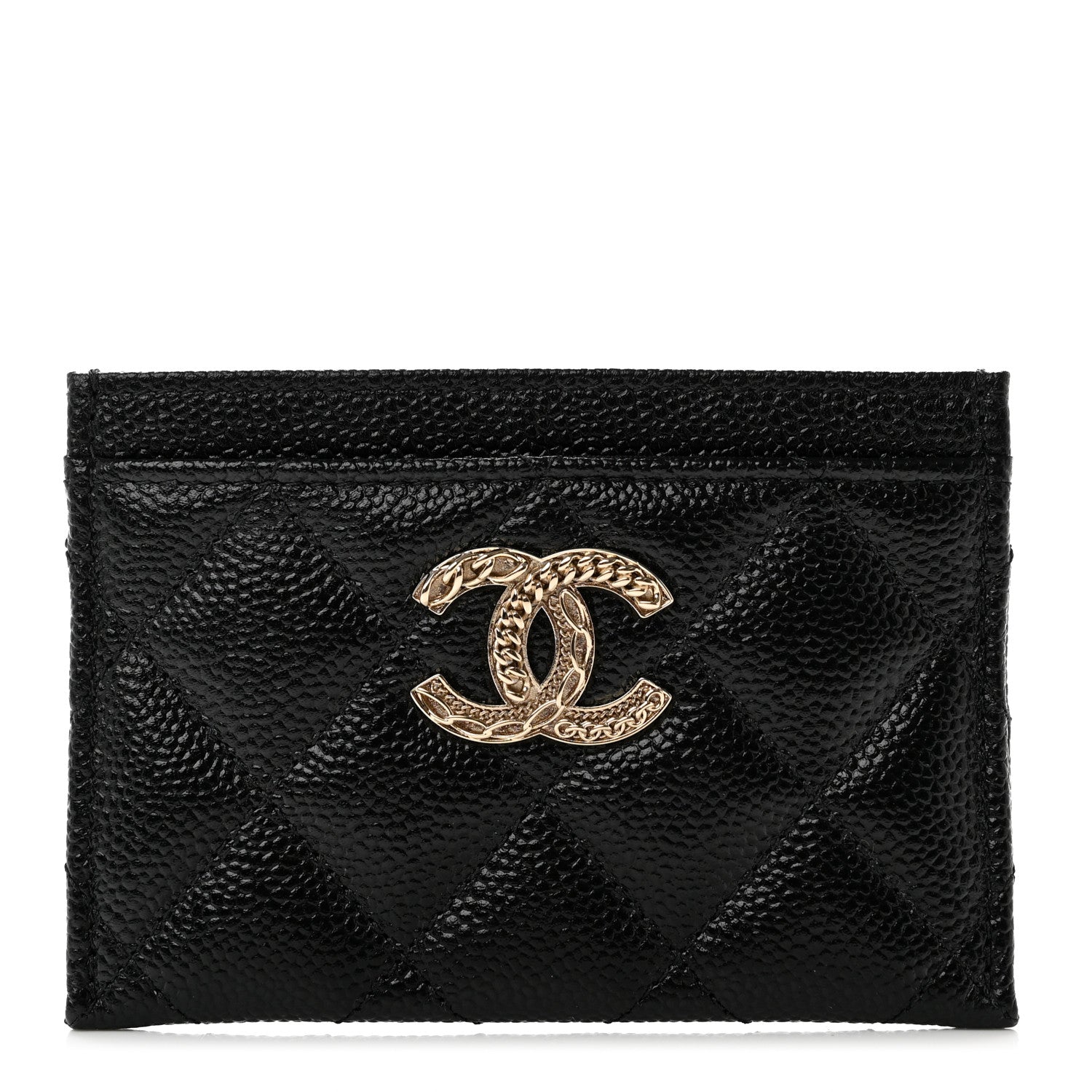 Chanel Caviar Quilted Multi Chain CC Card Holder Black 1 of 8