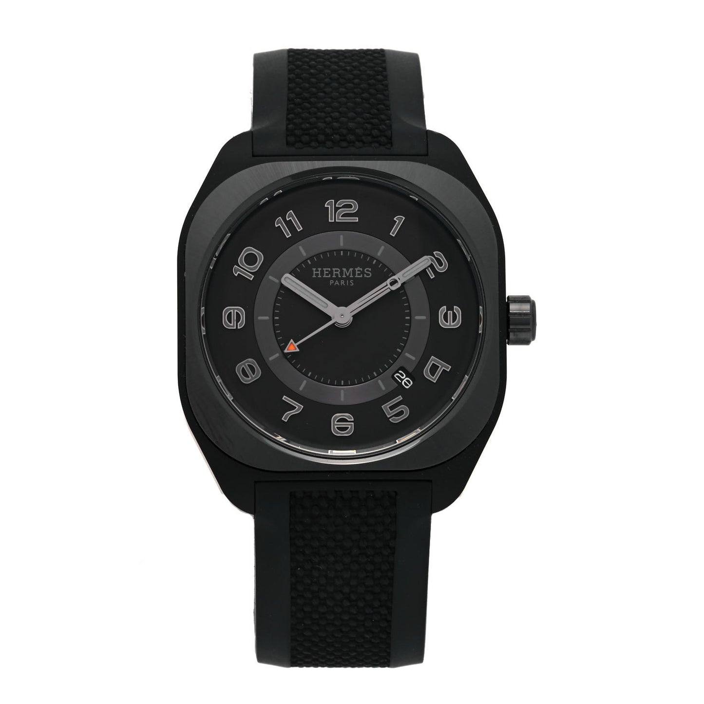 Graphene Nickel Rubber 39mm H08 Automatic Watch Noir