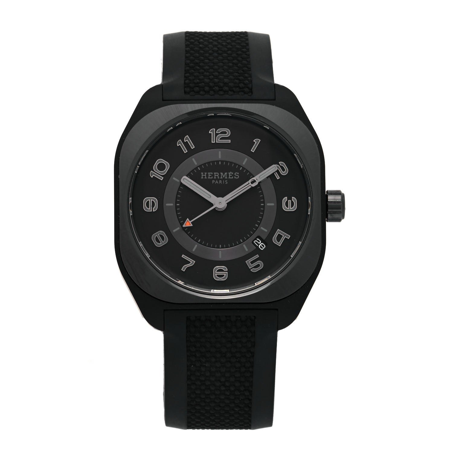 Hermes Graphene Nickel Rubber 39mm H08 Automatic Watch Noir 1 of 5