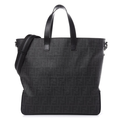 Fendi Zucca Spalmati Top Handle Convertible Tote Black 1 of 12