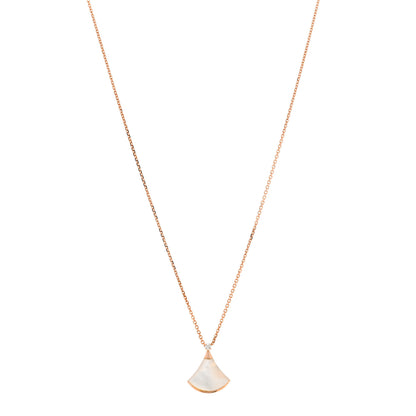 Bulgari 18K Rose Gold Diamond Mother of Pearl Small Divas' Dream Pendant Necklace 1 of 4